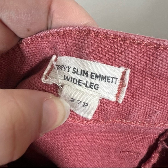 Madewell Petite Curvy Slim Emmett Wide-Leg Crop Pants New Copper Size 27 Petite - Picture 10 of 12